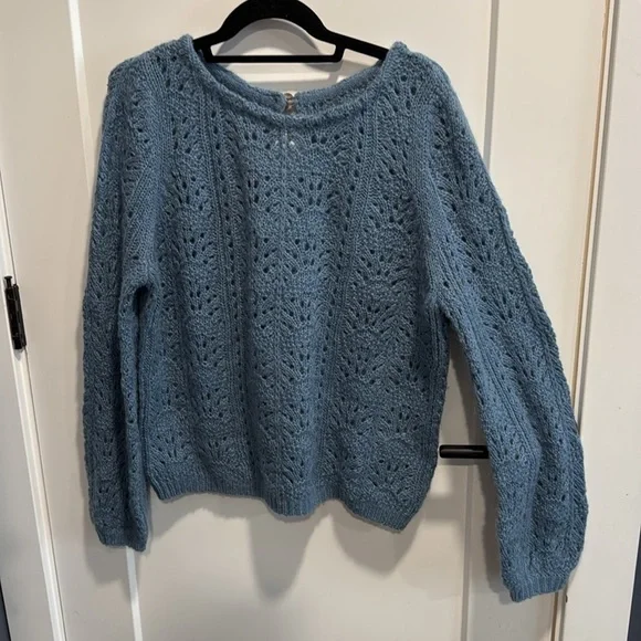 Isaac Jumper Blue Medium Mohair Merino - Picture 4 of 11